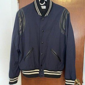SAINT LAURENT 2015 Classic Teddy Varsity Jacket
